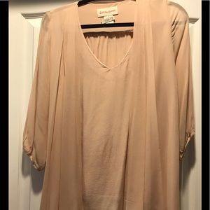 Beautiful Blush Silk blouse, size M.
